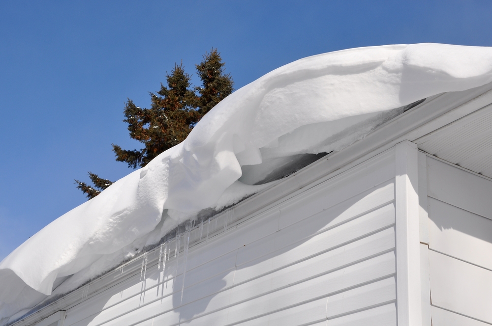 snow on roof