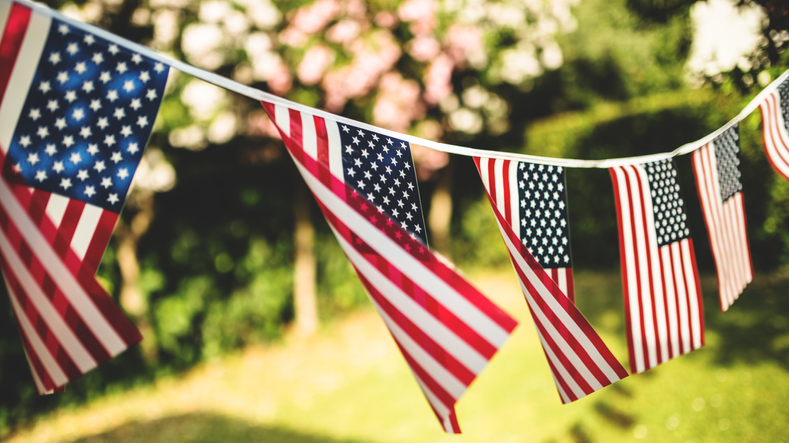 us memorial day flags landmark exterior