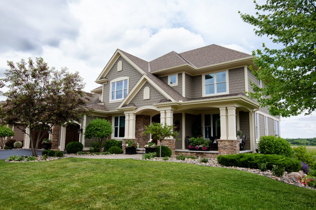 Front view of a suburban house