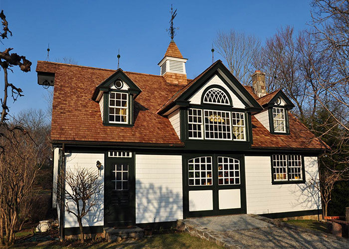 A cedar roof by Landmark Exteriors