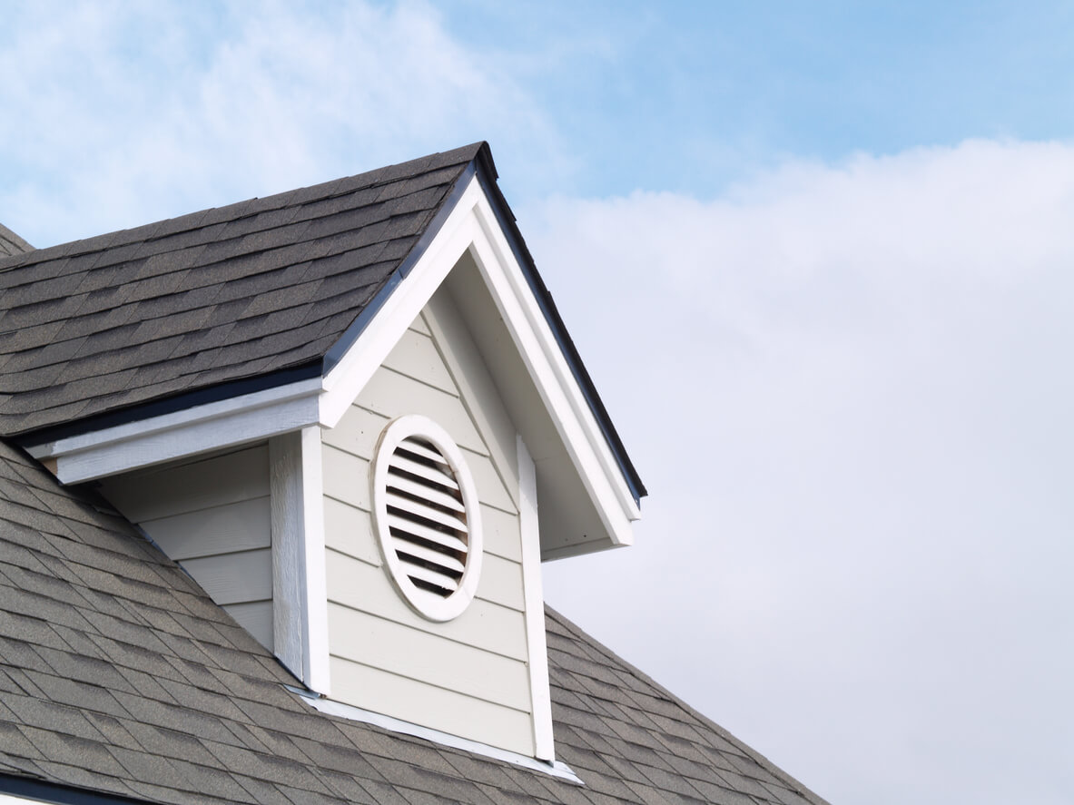 A home's roof ventilation system