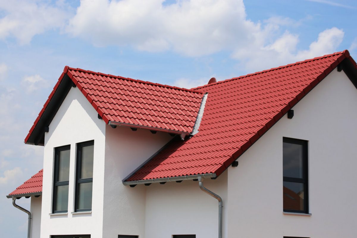 New residential home with metal roof