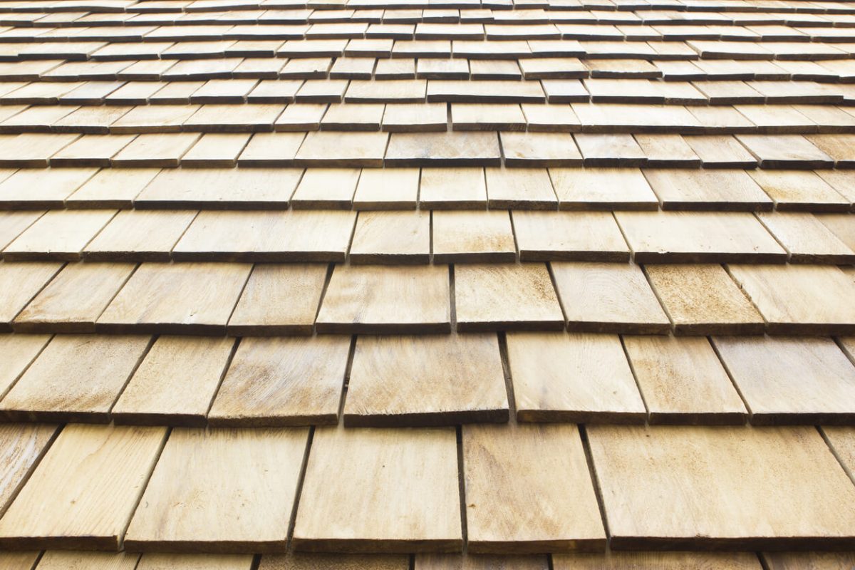 Close up of wood texture roof.