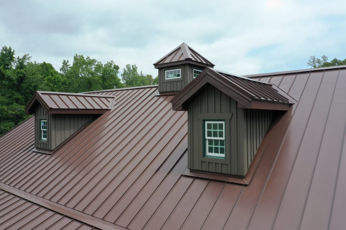 Close up of a Residential Metal Roof